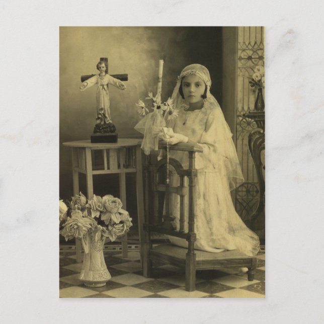 Vintage First Communion Postcard (Front)