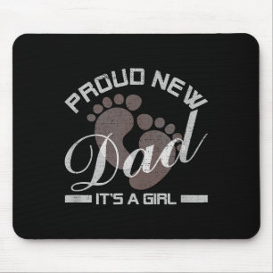 Vintage First Time Daddy Funny Proud New Dad It's  Mouse Pad
