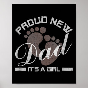 Vintage First Time Daddy Funny Proud New Dad It's  Poster