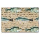 Vintage Fish Art Handwriting Text Cream Colour Fis