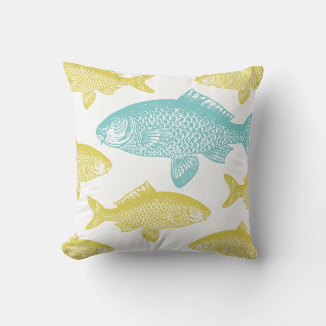 Vintage Fish Cushion (Front)