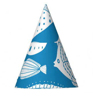 Vintage Fish: Decorative Illustration Set. Party Hat