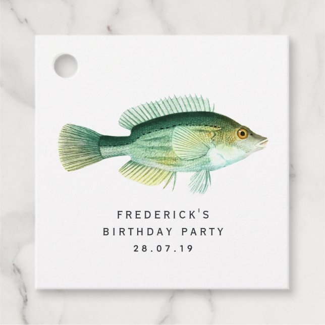 Vintage Fish Favour Tags (Front)