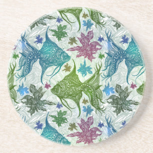 Vintage Fish Pattern Coaster
