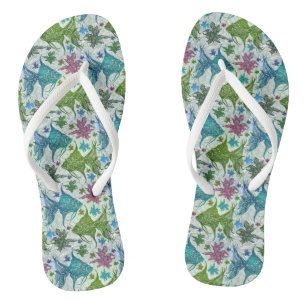 Vintage Fish Pattern Jandals