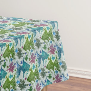 Vintage Fish Pattern Tablecloth