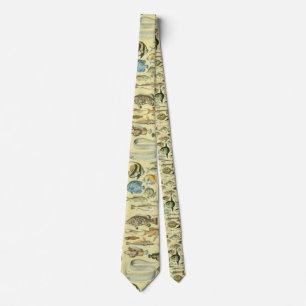 Vintage Fish Scientific Fishing Art Tie