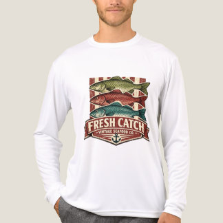 Vintage Fish Shirt - Retro Seafood Label Fishing T