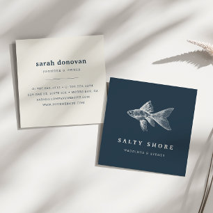 Vintage Fish Square Business Card