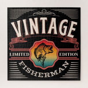 VINTAGE FISHERMAN LIMITED EDITION  JIGSAW PUZZLE