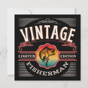 VINTAGE FISHERMAN LIMITED EDITION   THANK YOU CARD