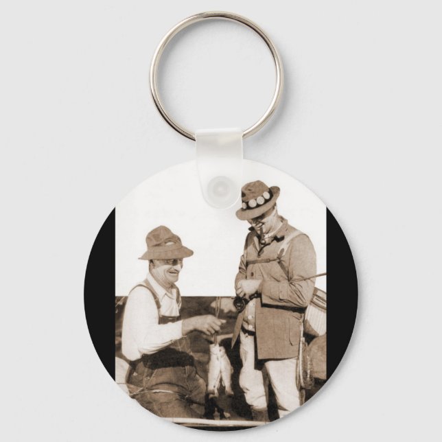 Vintage Fishermen Key Ring (Front)