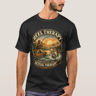 Vintage Fishing Badge Design T-Shirt