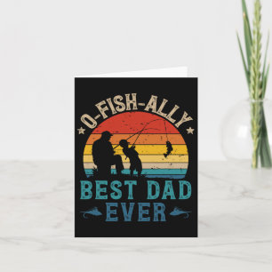 Vintage Fishing Best Dad Ever Ofishally Sunset Fis Card