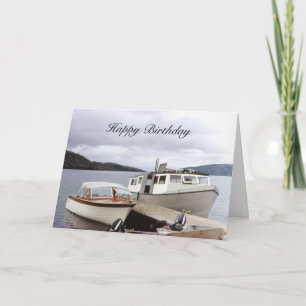 Vintage Fishing Boats Card