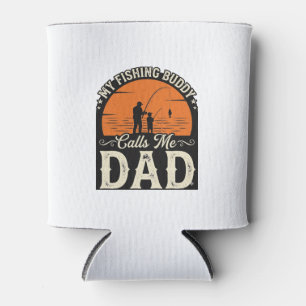Vintage Fishing Buddy Dad Shirt Design_1 Can Cooler