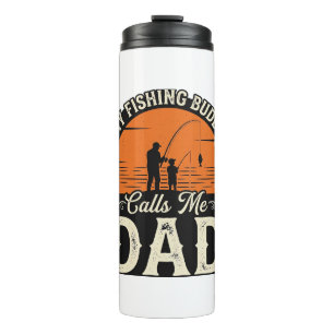 Vintage Fishing Buddy Dad Shirt Design_1 Thermal Tumbler