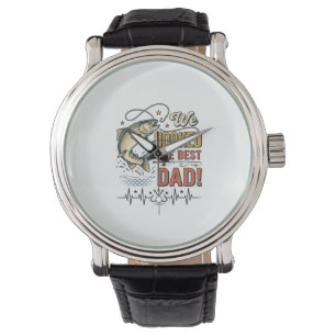 Vintage Fishing Dad We Hooked the Best Dad Vector_ Watch