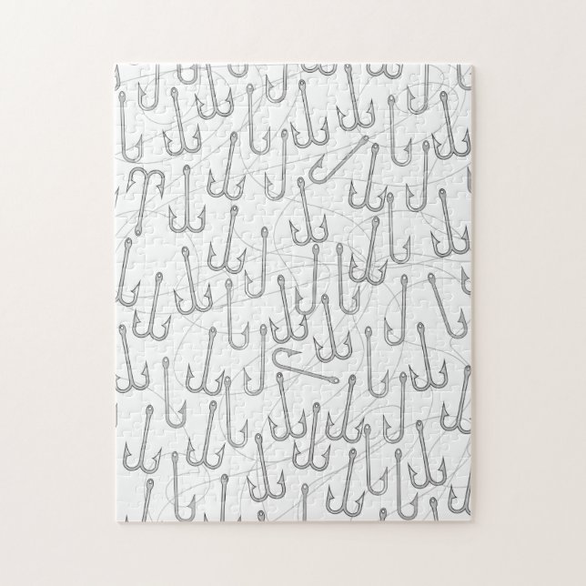Vintage fishing hooks jigsaw puzzle (Vertical)