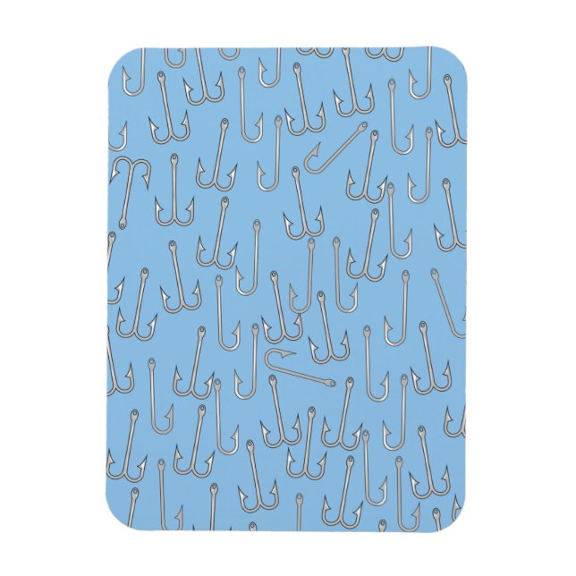 Vintage fishing hooks magnet (Vertical)