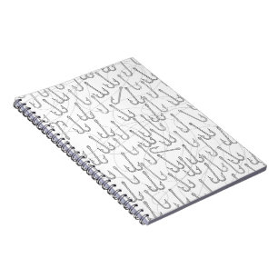 Vintage fishing hooks notebook