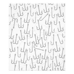 Vintage fishing hooks photo print