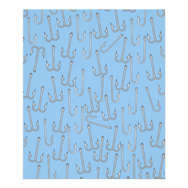 Vintage fishing hooks photo print (Front)