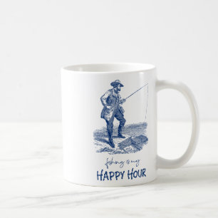 Vintage Fishing Is My Happy Hour For Anglers Coffee Mug