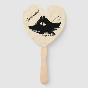 Vintage Fishing Lovers Hand Fan