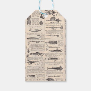 Vintage Fishing Lures: Antique 1900s Fisherman Gift Tags