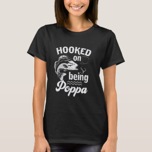 Vintage Fishing Poppa Gifts For Father's Day Fishe T-Shirt