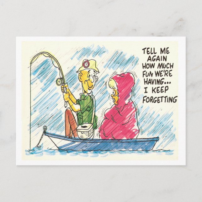 Vintage Fishing Postcard (Front)