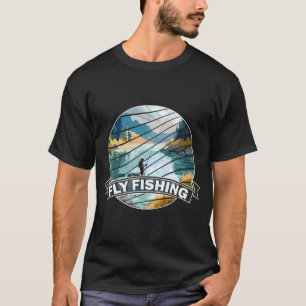 Vintage Fishing Sunset Retro Fisherman Silhouette T-Shirt