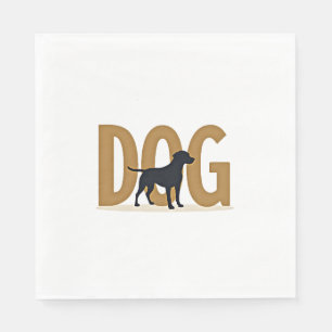Vintage Fitness Lifestyle Husky Workout Dog Cartoo Napkin