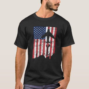 Vintage Flag Aviation Mechanic Aircraft T-Shirt