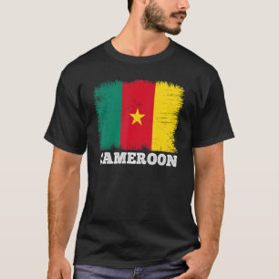 Vintage Flag Cameroon Country Retro Flag Camerooni T-Shirt