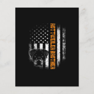 Vintage Flag funny Dog Rottweiler Brother Best