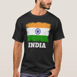 Vintage Flag India Country Retro Flag Indian T-Shirt