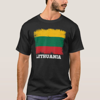 Vintage Flag Lithuania Country Retro Flag Lithuani T-Shirt