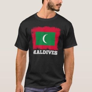 Vintage Flag Maldives Country Retro Flag Maldivian T-Shirt