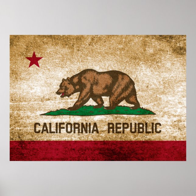 Vintage Flag of California Poster (Front)