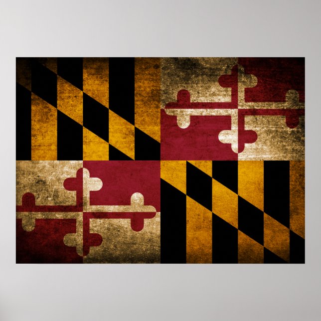 Vintage Flag of Maryland Poster (Front)