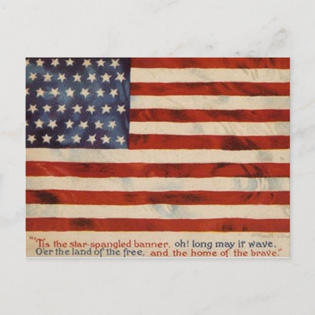 Vintage Flag Postcard (Front)