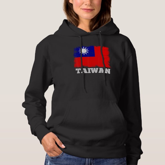 Vintage Flag Taiwan Country Retro Flag Taiwanese Hoodie (Front)