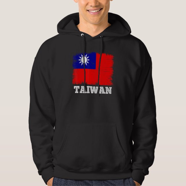 Vintage Flag Taiwan Country Retro Flag Taiwanese Hoodie (Front)