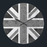 Vintage Flag United Kingdom 3 Large Clock<br><div class="desc">Vintage Flag United Kingdom</div>