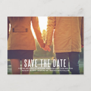 VINTAGE FLAIR SAVE THE DATE ANNOUNCEMENT POSTCARD