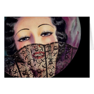 Vintage Flamenco Lace Fan Beauty/Glamour Ad c1933