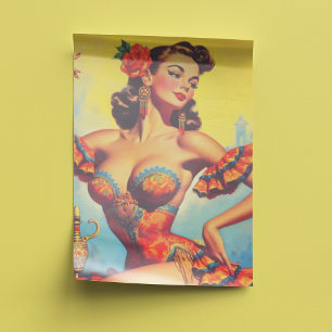 Vintage Flamenco Pin Up Tissue Paper