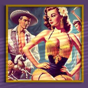 Vintage Flamenco Woman Poster